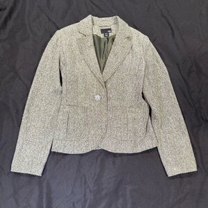 H&M Green & Cream Blazer